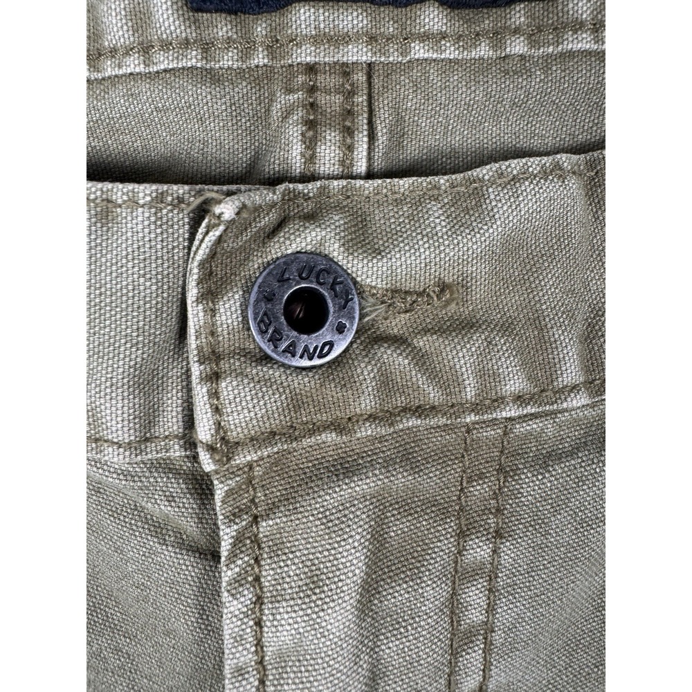 Lucky Brand 221 Original Straight Pants Mens 36x32 Olive‎ Green Casual Stretch - Picture 5 of 12